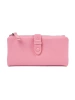 Pink women's wallet with compartments