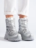 Silver Snow Boots with Fur by Potocki