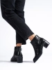 Classic Black Heeled Boots by Daszy�ski