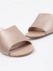 Sergio Leone beige heeled flip-flops
