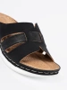 Women's black slide sandals