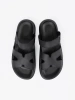 Black women's flat sandals