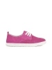 Pink perforated leather sneakers