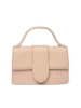 Small Beige Handbag with Handle