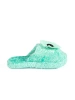 Green Kids' Slippers with Decorative Flower