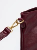 Burgundy bag with gold elements