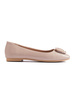 Chic Beige Square-Toe Ballet Flats