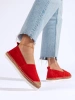 Red Leather Platform Espadrilles by T. Sokolski