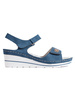 Sky-High Blue Wedge Sandals