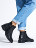 Chic Black Ankle Boots with Low Heel