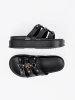 Black women's platform slides