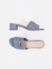 Sergio Leone blue heeled flip-flops