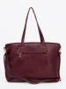 Burgundy bag with gold elements