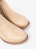 Comfortable Beige Ankle Boots with Ruching