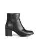 Chic Black Block Heel Ankle Boots by Sergio Leone