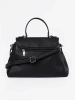 Black Handbag with Handle and Strap