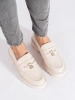 Beige Platform Loafers