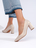 Comfortable White Heels by Sergio Leone