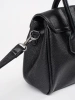 Black shoulder bag with strap