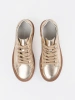 Sergio Leone Women's Gold Leather Sneakers
