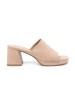Beige women's heeled sandals