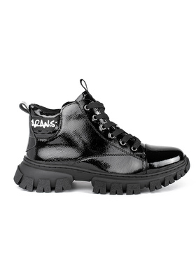 Shiny Black Ankle Boots by Sergio Leone