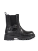 Sergio Leone Black Leather Platform Ankle Boots
