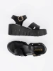 Black platform sandals