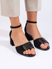 Sergio Leone Black Heeled Sandals