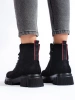 Suede Lace-Up Ankle Boots - Light and Stylish