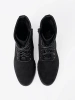 Comfortable Black Booties with Round Toe