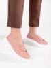 Pink lace-up perforated sneakers Sergio Leone