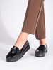 Shiny Loafers with Chunky Soles