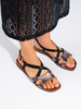 Black Flat Sandals by Sergio Leone