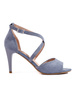 Chic Blue Suede High-Heel Sandals by Sergio Leone