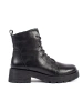 Black Leather Ankle Boots with Chunky Sole by Sergio Leone