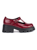 Glossy Burgundy Platform Loafers
