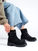 Lace-up ankle boots with buckles