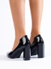 Black Block Heel Pumps