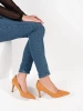 Camel court shoes with stiletto heels