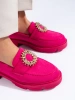 Fuchsia Suede Loafers
