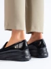 Glossy Black Loafers with Chunky Platform