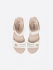 White comfortable wedge sandals