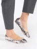 Snakeskin Patterned Ballet Flats