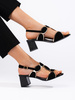Black Buckle Sandals