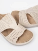 Light beige comfortable cut-out slides