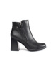 Sergio Leone Black Block Heel Ankle Boots
