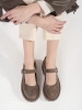 Beige suede platform shoes