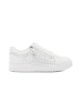 White leather platform sneakers
