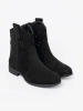 Czarne botki ażurowe w kowbojskim stylu